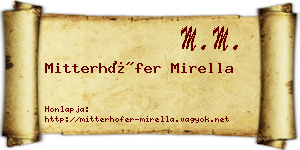 Mitterhöfer Mirella névjegykártya